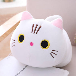 Cat Plush Pillow | A Large Stuffed Cat Doll with Soft & Adorable Touch (White Color)