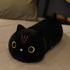 Cat Plush Pillow | A Large Stuffed Cat Doll with Soft & Adorable Touch (Black Color)