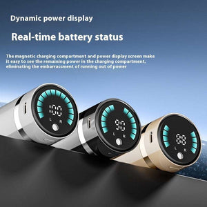 Headset Ear Clip for Sports: Noise-Canceling, Flashlight & Power Display - Dynamic Battery Usage Display