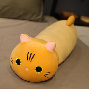 Cat Plush Pillow | A Large Stuffed Cat Doll with Soft & Adorable Touch (Yellow Color)
