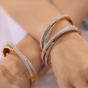 Diamond & Gold Bracelet for Women | Double-Layer | Fashion Jewelry (Main Preview)