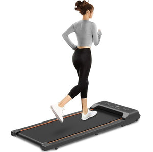 Walking Pad Under Desk: 265 Lbs. Capacity | 0.6-5 MPH | Portable | 12 Pre-Set Programs - Black Color.