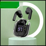 Headset: Mini Wireless Bluetooth - 20 Hours Usage, Power Display & Noise Reduction-Color(Black)