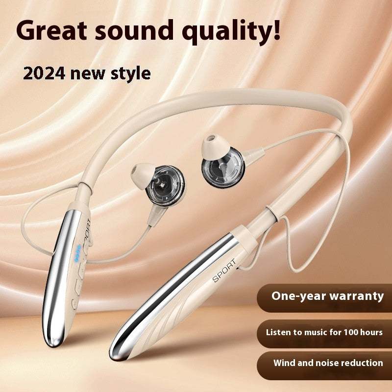 Headset for Sports - Neckband Wireless 9D Stereo with Battery Display-Wind & Noise Reduction