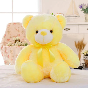 Teddy Bear with Light & Colorful Glowing | A Lovely Gift for Kids- Yellow color lights off