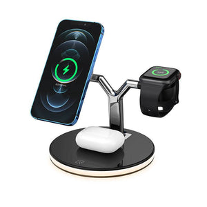 Magsafe Charger: 3-in-1 Apple Devices Wireless Charger Station & Stand- Black Main Preview