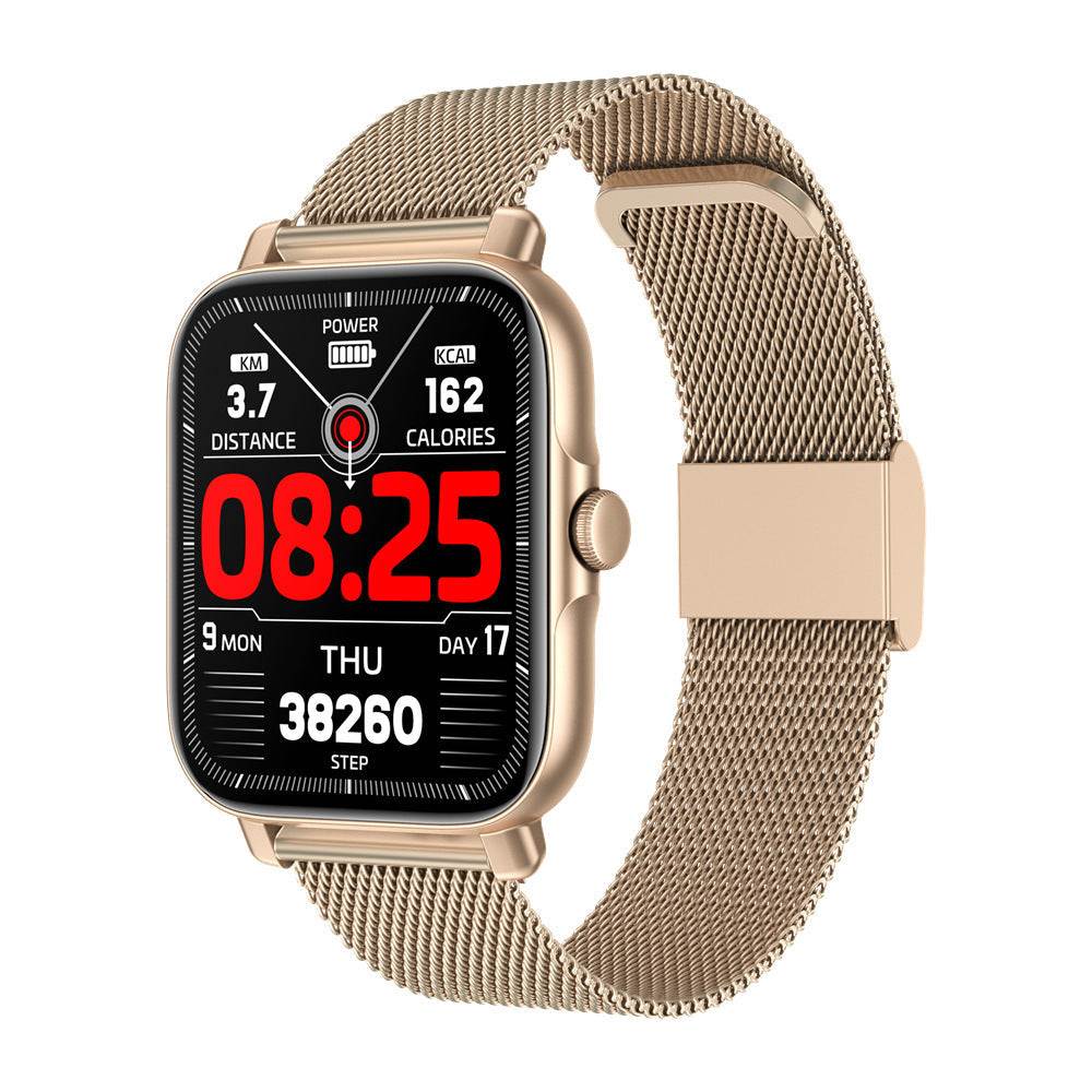 Smartwatch for Sports: Touch Control, Magnetic Charging & BT Calling-(Gold Steel Preview 1)