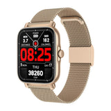 Smartwatch for Sports: Touch Control, Magnetic Charging & BT Calling-(Gold Steel Preview 1)