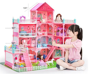 Doll House Toys for Girls | A Fun Play Villa Creativity Girl's Gift (Preview Dimensions)