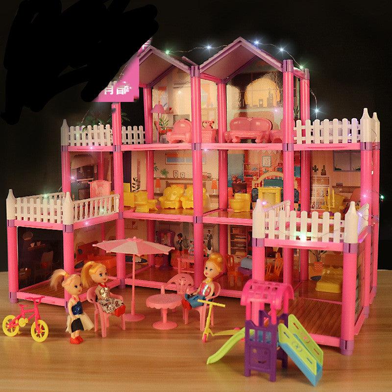 Doll House Princess Castle - Play House Villa Toy Gift for Girls (Variant C)