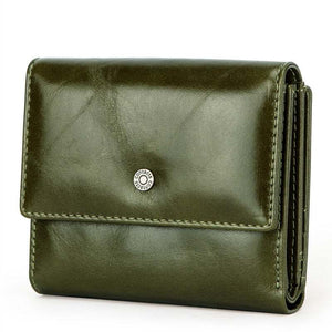 Wallet for Women: RFID-Secure, Bifold & Stylish Leather Made -Green Color