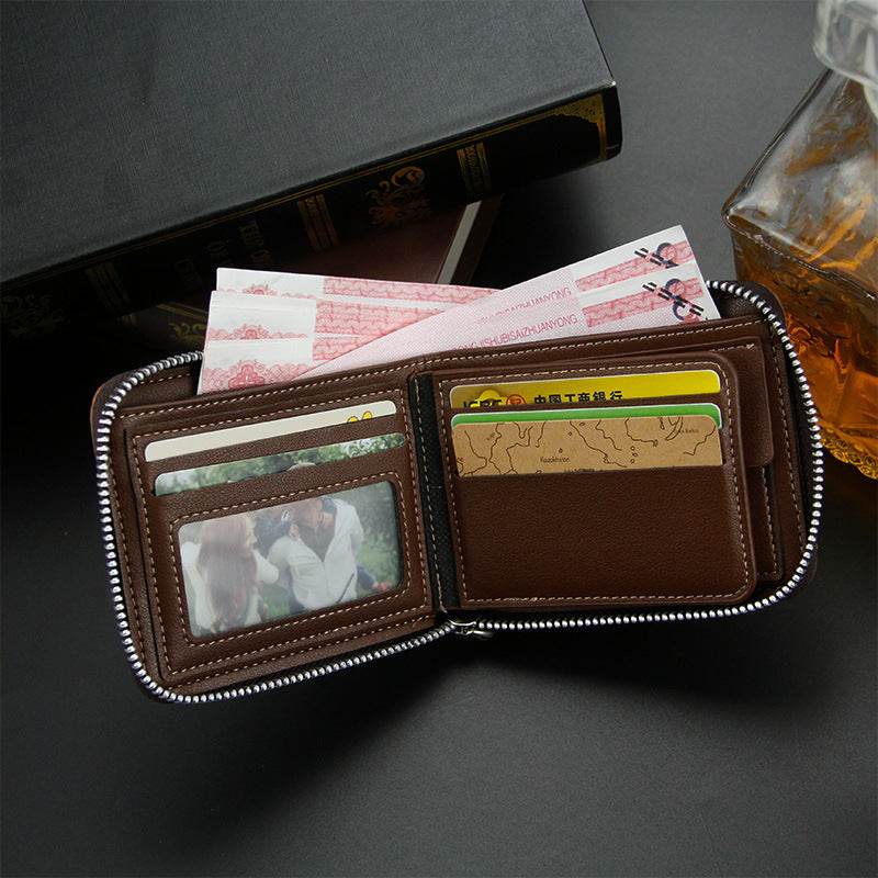 Wallet for Men - Simple, Stylish made of Durable PU Leather - Opened Preview