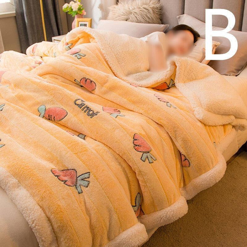 Blanket: Double-Sided Plus Velvet - Comfort & Multifunctional- Style B