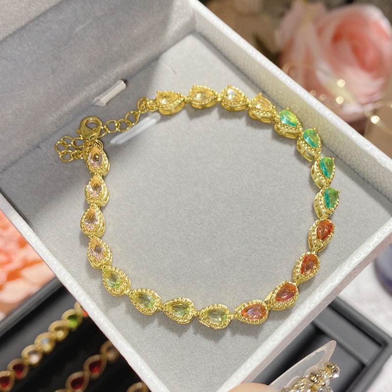 Bracelets For Women with Colored Gems | Tourmaline Gold Jewelry (Colorful Gems)