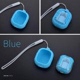 Headset: Mini Wireless Bluetooth - 20 Hours Usage, Power Display & Noise Reduction-Color(Blue headphone case)