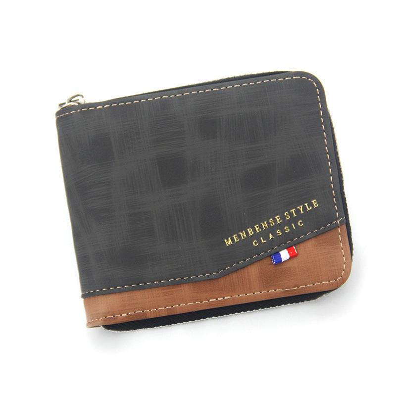 Wallet for Men - Simple, Stylish made of Durable PU Leather - Light Black Color