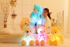 Teddy Bear with Light & Colorful Glowing | A Lovely Gift for Kids- 4 colors lights on