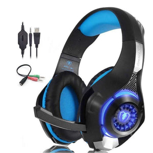 Headset for PS4/PC & Smartphones - with Deep Bass - for Comfort Gaming- Blue Color