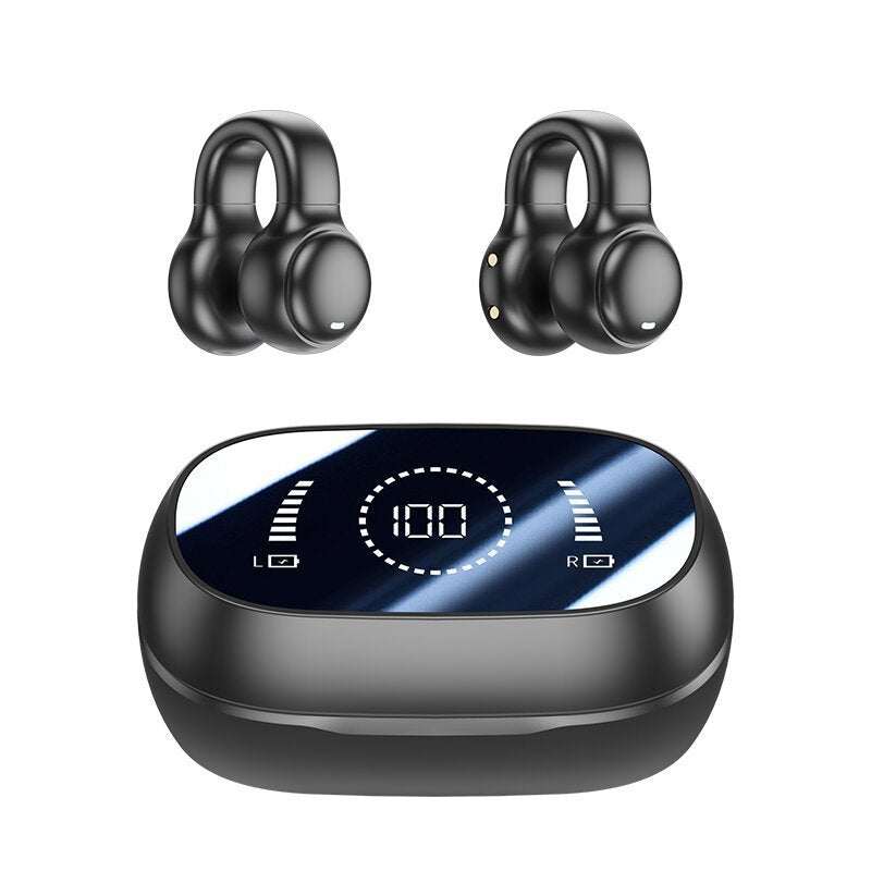 Headset: Sports Ear Clip Model - Battery Use Display + Noise Reduction- Black Color Ear Clip Preview