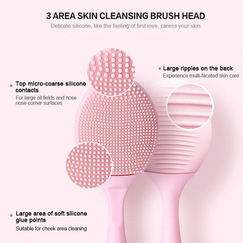 Electric Toothbrush: Wireless Rechargeable, Washable & with 4 Modes- 3 Area Skin Cleansing Brush Head