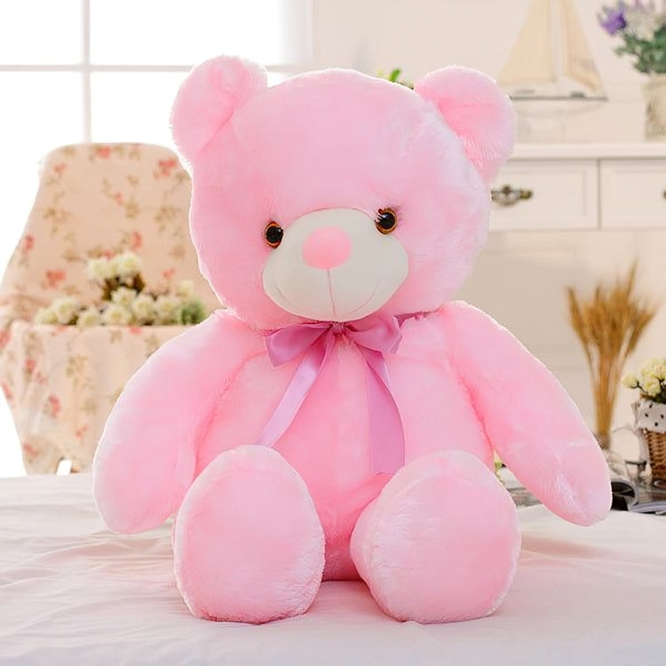 Teddy Bear with Light & Colorful Glowing | A Lovely Gift for Kids- Pink color lights off