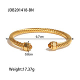 Bracelet for Women | Thea Gold | Elegant Fashion Women's Jewelry (Brown Stone Dimensions & Weight)