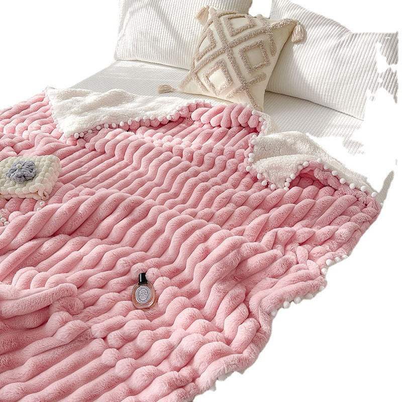 Blanket: Multipurpose Cozy Cover - Comfort for All Seasons - Color(Pink Ball)