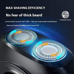 Shaver: Pocket-Friendly Mini Shaver - Quite, Washable & USB Recharge - Double Sharp Razor Blades