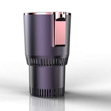 Car Cup Holder | Cooling & Heating 2-in-1 Car Cup & Temperature Screen (Dark Purple Color)