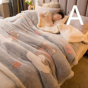 Blanket: Double-Sided Plus Velvet - Comfort & Multifunctional- Style A