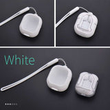 Headset: Mini Wireless Bluetooth - 20 Hours Usage, Power Display & Noise Reduction-Color(White headphone case)