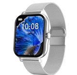 Smartwatch for Sports: Touch Control, Magnetic Charging & BT Calling-(Silver Steel Preview Color 1)