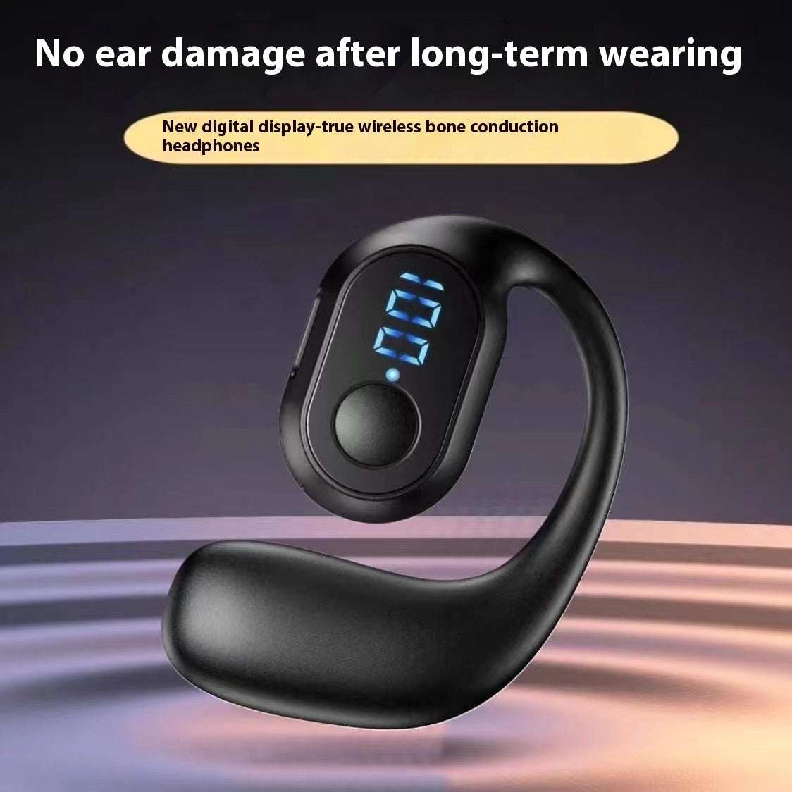 Headset: Wireless Ear-Mounted - 8 Hours Usage & Battery Life Display- No Ear Damage