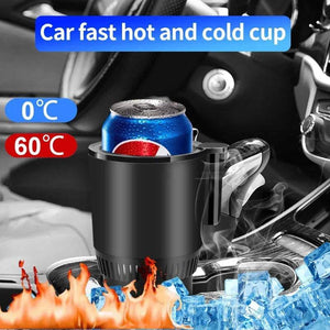 Car Cup Holder | Cooling & Heating 2-in-1 Car Cup & Temperature Screen (Main Image)