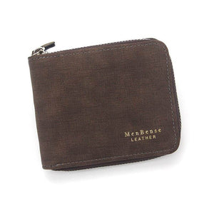 Wallet for Men - Simple, Stylish made of Durable PU Leather - Dark Coffee Color