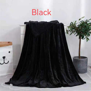 Blanket For ALL Seasons | Coral Flannel Made | Cozy & Comfort Blanket - Color(Black)