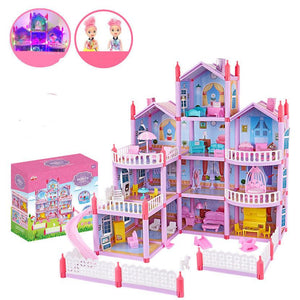 Doll House Toy for Girls | Activity Simulation Castle & Villa Gift (F Model)