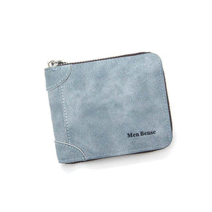 Wallet for Men - Simple, Stylish made of Durable PU Leather - Blue Color