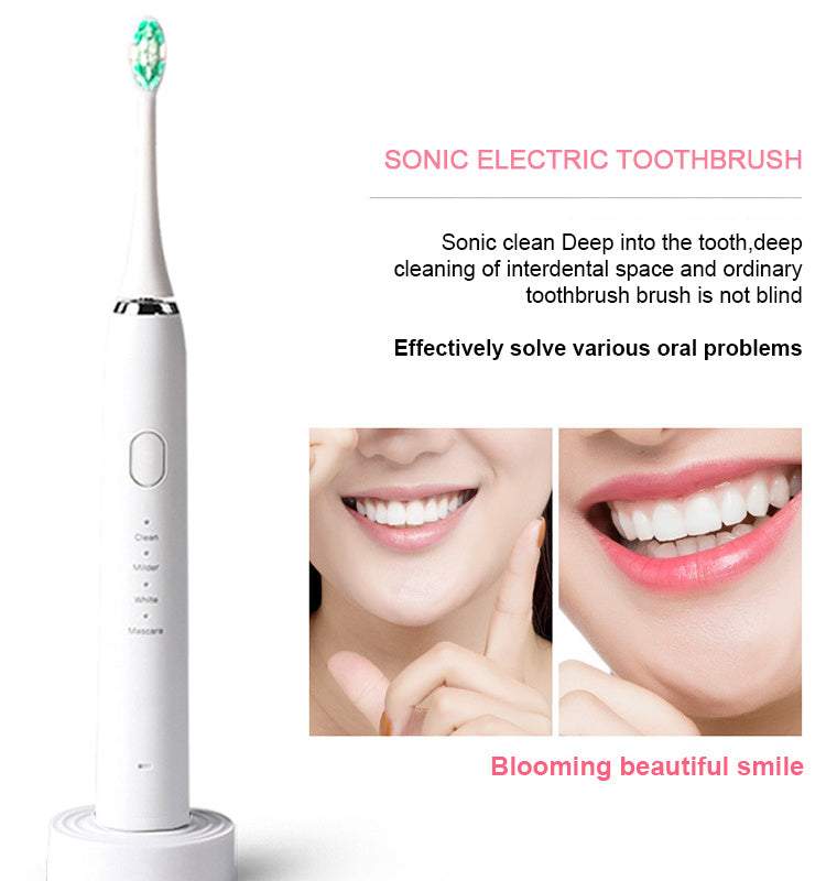 Electric Toothbrush: Wireless Rechargeable, Washable & with 4 Modes- Sonic