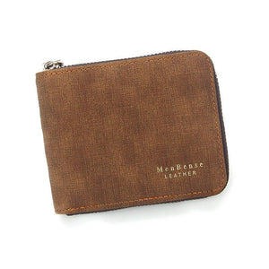 Wallet for Men - Simple, Stylish made of Durable PU Leather - Light Brown Color