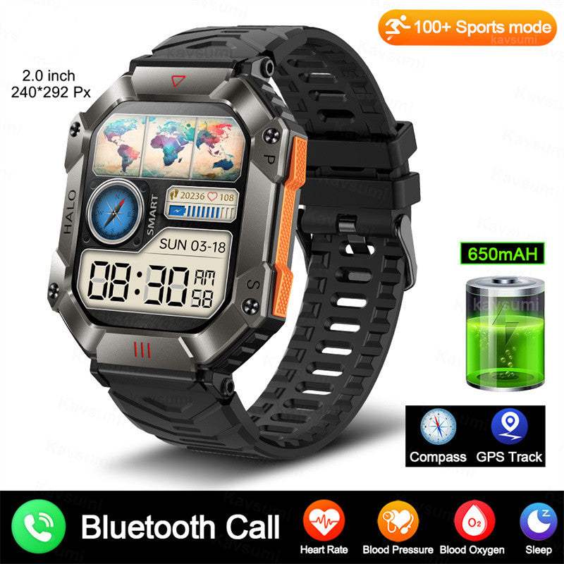 Smartwatch for Fitness & Outdoor: Voice Control, GPS & Fitness Tracking | (Black Color)