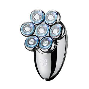 Shaver: 7 Blades + 5D Rotary Head + Battery Status Display- Gun Color