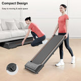 Walking Pad Under Desk: 265 Lbs. Capacity | 0.6-5 MPH | Portable | 12 Pre-Set Programs - Compact Portable Design.