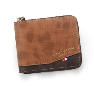 Wallet for Men - Simple, Stylish made of Durable PU Leather- Light & Dark Brown Color