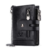 RFID Wallet: for Men's Retro-Secure, Multi-Card & Stylish Leather Made- Black Color