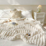 Blanket: Multipurpose Cozy Cover - Comfort for All Seasons - Color(Beige Ball)\