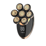 Shaver: 7 Blades + 5D Rotary Head + Battery Status Display- Gold Color