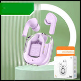 Headset: Mini Wireless Bluetooth - 20 Hours Usage, Power Display & Noise Reduction-Color(Small Square Box Purple)