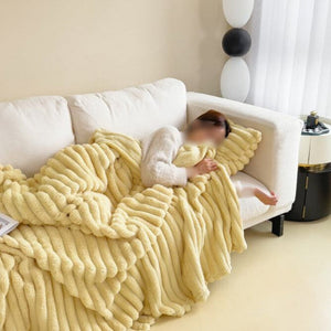 Blanket: Luxuriously Plush, Multipurpose & for All Seasons - Custard Color