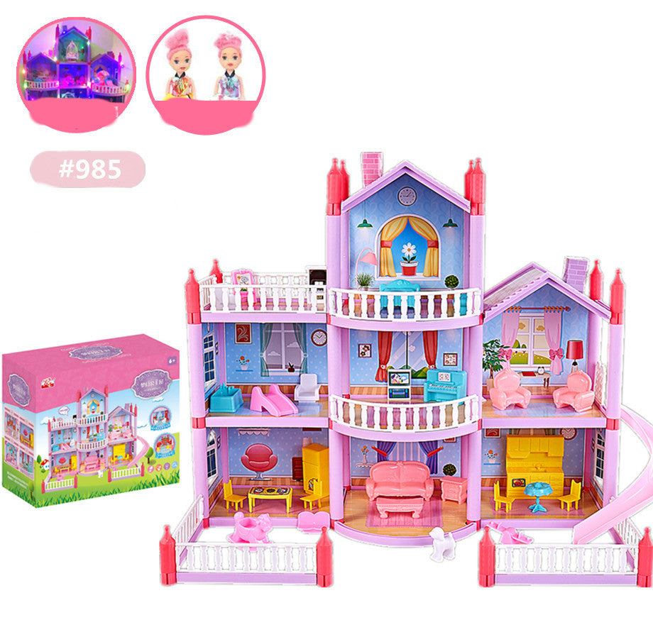 Doll House Toy for Girls | Activity Simulation Castle & Villa Gift (E Model)